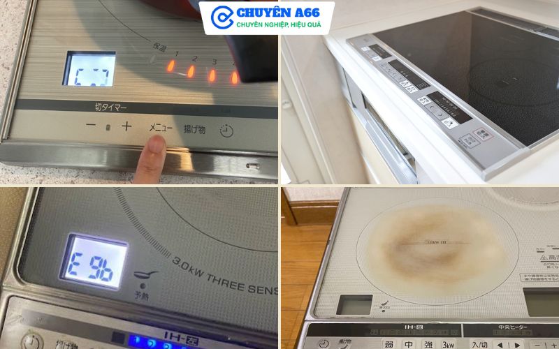 Nguyên nhân bếp từ Mitsubishi nội địa Nhật thường báo lỗi do điện áp không ổn định, quạt tản nhiệt bẩn, cảm biến nhiệt hỏng, bo mạch lỗi hoặc sử dụng sai loại nồi từ